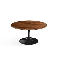 The texture of the santos table is as unique as the places from the material it's made from. Knoll Round Coffee Table Tulip O 91 Cm Eero Saarinen S Collection Black Base Santos Palissandro Top Wood And Aluminium Myareadesign Com