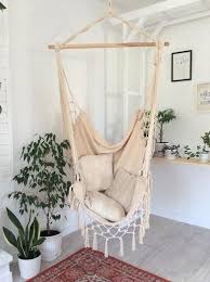 1stdibs raring to go rustic. Boho Hanging Chair Cotton Hammock Lola Doo Comfy Living Room Furniture Room Inspiration Bedroom Aesthetic Room Decor