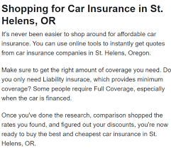 Maybe you would like to learn more about one of these? Car Insurance Saint Helens Oregon Cheap Auto Inurance St Helens Or Get Free Quote