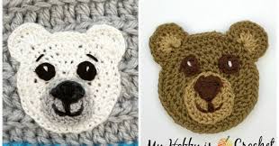 1080 x 1410 jpeg 213 кб. My Hobby Is Crochet Polar Bear Brown Bear Appliques Free Crochet Pattern