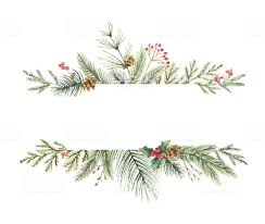 Banniere De Noel Vecteur Aquarelle Avec Des Branches De Sapin Et De La Place Pour Le Texte Banniere De Cartes Aquarelle De Noel Art De Noel Illustration Noel