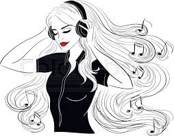 Sketch Of Girl With Headphones Stock Vector Colourbox 15 free images of drawing headphones. sketch of girl with headphones