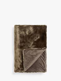 4.6 out of 5 stars. John Lewis Partners Faux Fur Throw Brown