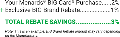 The home improvement chain also offers their. Menards Big Card At Menards