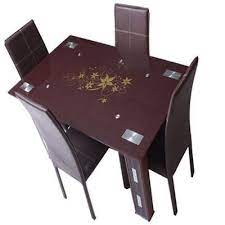 Yes, many of the extendable dining table and chair sets that you find on ebay can include additional features that you might find convenient. Dining Table With 4 Chairs T74 Brown Details And Price In Nigeria Pricyhub Com