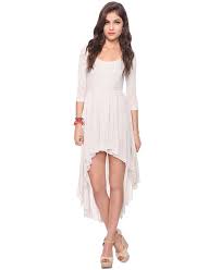 3 4 Sleeve White Hi Low Hem Dress From Forever 21 Simple And Gorgeous High Low Dresses Casual Dresses High Low Dress