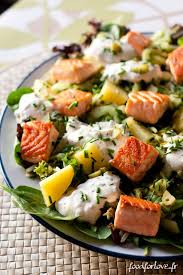 Salade Au Saumon Pommes De Terre Et Concombre Marine Food For Love Salade Saumon Recettes De Cuisine Recette Salade