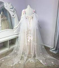 Pin By Sandy Howes On Fantasy Fairytales Fantasy Wedding Dresses Fairy Wedding Dress Elf Wedding Dress