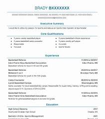 Basketball Referee Resume Example Chantilly Youth Association Herndon Virginia
