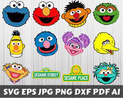 Sesame Street Svg Sesame Street Clipart Sesame Street Bundle Svg Sesame Street Silhouette Printable Cric Sesame Street Sesame Street Birthday Elmo Birthday