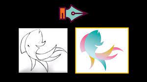 Pin On Coreldraw Tutorial Sketch Creative Fish Logo Circle Pen Tool