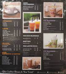 Dr.ide anak agung gde agung, kuningan, jakarta. The Coffee Bean Tea Leaf Menu