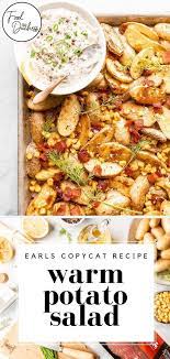 Earls Warm Potato Salad Copycat Recipe Food Duchess Recipe Warm Potato Salads Warm Potato Copycat Recipes