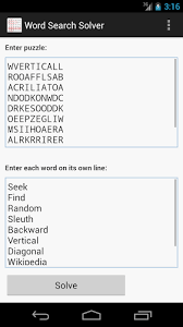 To use the word solver, enter your letters in the big friendly green box. Word Search Solver By Cb Developers Latest Version For Android Download Apk