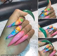 Acrylic nail shapes acrylic nails ugly duckling pink acrylics side view being ugly my favorite things smile french. These Ugly Nails Are Sending Facebook In Hysterics And Annoying Manicure Fans Daily Mail Online