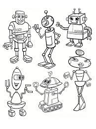 coloriage robot 30 dessins a imprimer gratuitement enfant livre de mini lapin