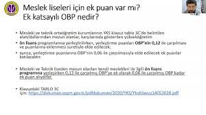 180 barajı obp için geçerli değildir. Meslek Lisesi Obp Ek Puani Nedir Nasil Hesaplanir Youtube