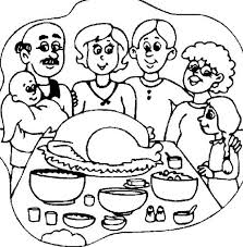 The Big Family Thanksgiving Dinner Coloring Page Family Coloring Pages Thanksgiving Coloring Pages Free Coloring Pages