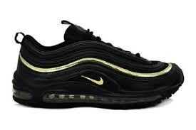 Women S Nike Wmns Air Max 97 Shoes In Black Gold Size 55 Black And Gold Shoes Nike Air Max Nike