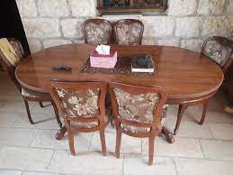 طقم كنب خشب زان ٧ مقاعد قماش وتر بروف بسعر مغري ٢٥٠٠ شيكل سوق البلد dining table furniture decor