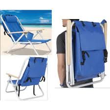 Deluxe Backpack Beach Chair Lounger With Drink Holder Backpack Beach Chair Backpacking Chair Beach Chairs