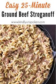 You can easily make beef stroganoff using a can of cream of mushroom soup as your sauce base. Easy Ground Beef Stroganoff Recipe With Hamburger Kindly Unspoken