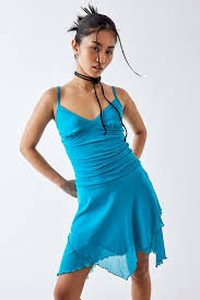 Urban Renewal One-Of-A-Kind Jane Norman Turquoise Floaty Prom Dress