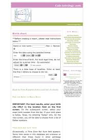 Astrology Birth Chart Calculator Birth Chart Free Astrology Birth Chart Chart