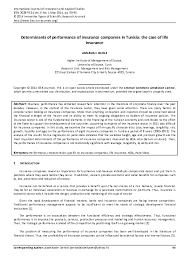 Страховой брокер в severna park, maryland. Pdf Determinants Of Performance Of Insurance Companies In Tunisia The Case Of Life Insurance Abdelkader Derbali Academia Edu