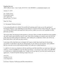 Cover Letter For Waitress With No Experience Sample Resume Cover Letter Job Cover Letter Job Application Cover Letter