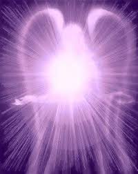 An Angel Of Purple Light Spiritual Light There Is A Frequency That You Can Access That Helps You Communicate Both Ways With Archangels Angel Pictures Angel