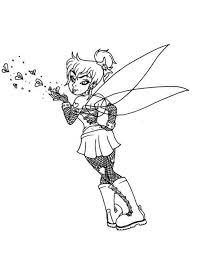 Download print and color the cute fairy with a green costume, she who gives cute little expressions on her face and a never give up attitude girl tinkerbell. Gothic Style Tinkerbell Coloring Pages Tinkerbell Coloring Pages Disney Coloring Pages Printables Disney Coloring Pages