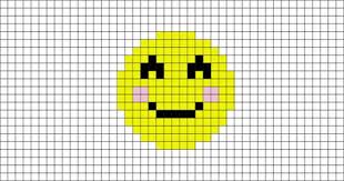 Smiling Face With Smiling Eyes Emoji Pixel Art Pixel Art Pixel Art Templates Lego Art