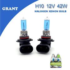 Grant 1set H10 12v 42w Halogen Xenon Bulbs 6000k Bright White Auto Lamps Car Replacement Foglights Fog Lamps Free Shipping Car Headlights Car Lights Blue Car
