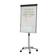 mobile whiteboard flip chart easel with side arms