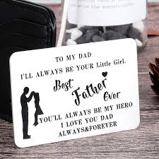 Dads are pretty easy to please. Amazon Com To My Dad Wallet Insert Card Christmas Gifts For Dad Fathers Day Gifts Dad Valentine Birthday From Daughter To Step Dad To Be Husband Kids I Love You Father Of