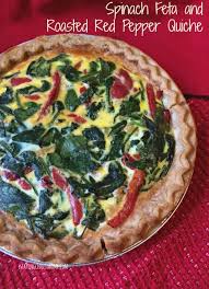 Roasted Red Pepper Feta Spinach Quiche Recipe Vegetarian Meal Recipe Quiche Recipes Stuffed Peppers Christmas Breakfast Recipe