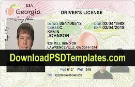 Download Georgia Driver License Template Psd Vector Hd Http Www Downloadpsdtemplates Com Georgia Driv Id Card Template Psd Template Downloads Drivers License