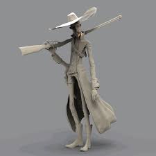 Artstation Cowboy Losha Magee 3d Model Character Cowboy Art Character Design