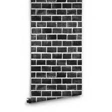 Black And White Bricks Wall Design Sample Lubeck Black And White Bricks Boutique Faux Wallpaper Design By Milton King White Brick Black Brick Wallpaper Brick Wallpaper