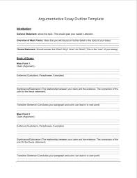 Sometimes your first draft may become the final one due to it being rather. Argumentative Essay Outline Guide Template Examples
