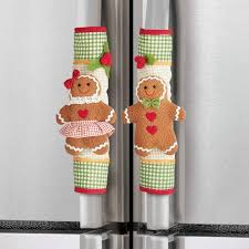 Set of 3 includes 1 large (13 1/2 l x 6 w unrolled) for your range handle, and 2 small (9 3/4 l x 6 1/4 w) for your refrigerator. 14 Cute Appliance Handle Covers For Christmas Home Designing