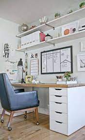 65 Cool Creative Small Home Office Ideas Http Homecantuk Com 65 Cool Creative Small Home Office I Home Office Space Home Office Furniture Home Office Design