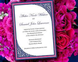 Diy Wedding Invitation Template Framed Corners Navy Blue Fuchsia Pink Wedding Invitations Printable Templates Wedding Invitations Diy Fun Wedding Invitations