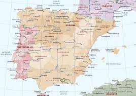 Nel 2016, costituisce il 75% della popolazione dell'intera penisola. Spagna Carta Geografica Mappa Spagnola