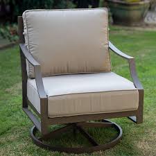 X Back Swivel Chair In Coffee Frame Terra Outdoor Living Balcony Furniture Deep Seating Fire Pit Chairs