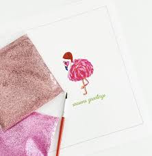 These glitter cards are really easy to make and simple enough for kids to help out. Glitter Christmas Card Quick And Easy Craft Pineapple Paper Co