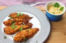 Dip chicken in egg mixture, then flour mixture. Buttermilk Chicken Tenders Strips Of Crispy Fried Chicken Serve With A Dip