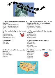 How well do you know your state nicknames? Quiz About The Usa Worksheet