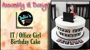 Cake laptop illustrations & vectors. Assembly Design It Office Girl Cake 3d Figure Cake Topper Youtube